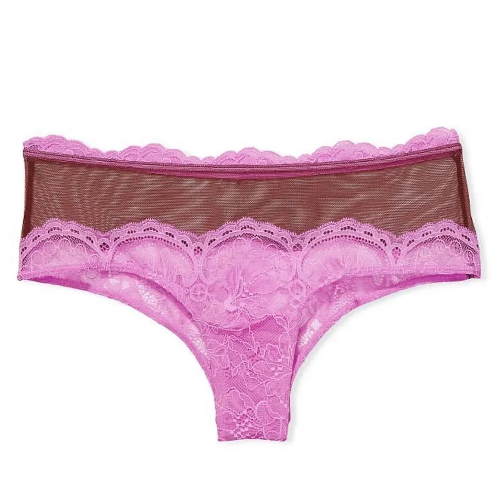 Victorias Secret Very Sexy Lace & Mesh Cheeky Panty Berry Gelato Mix Medium